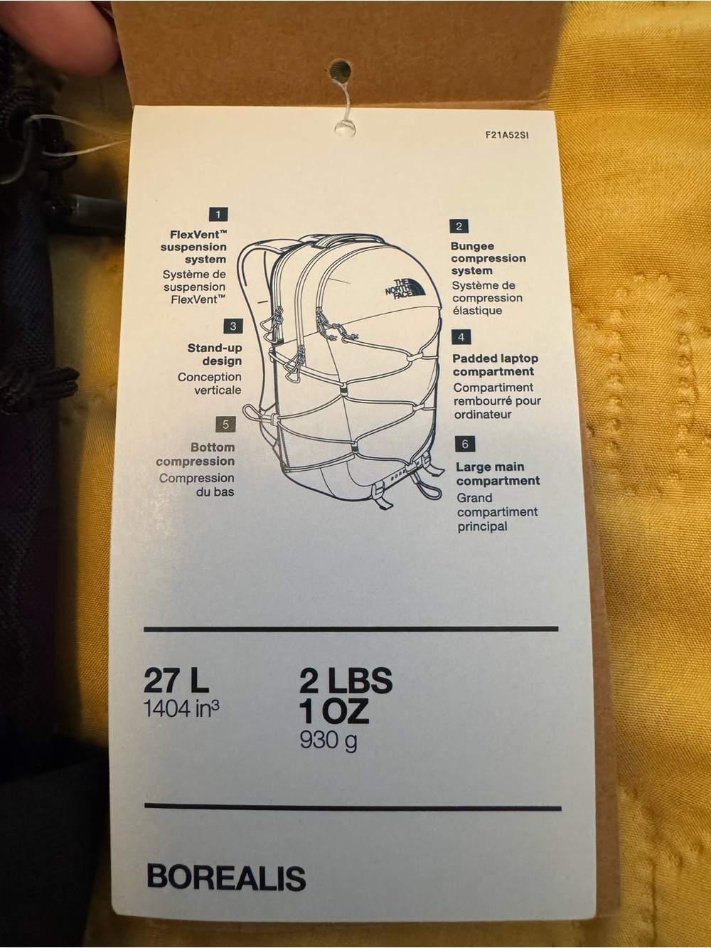 The North Face Borealis Backpack in Purple Leopard Print - Picture 4 of 5